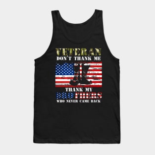 Veteran Don't Thank Me Tank Top